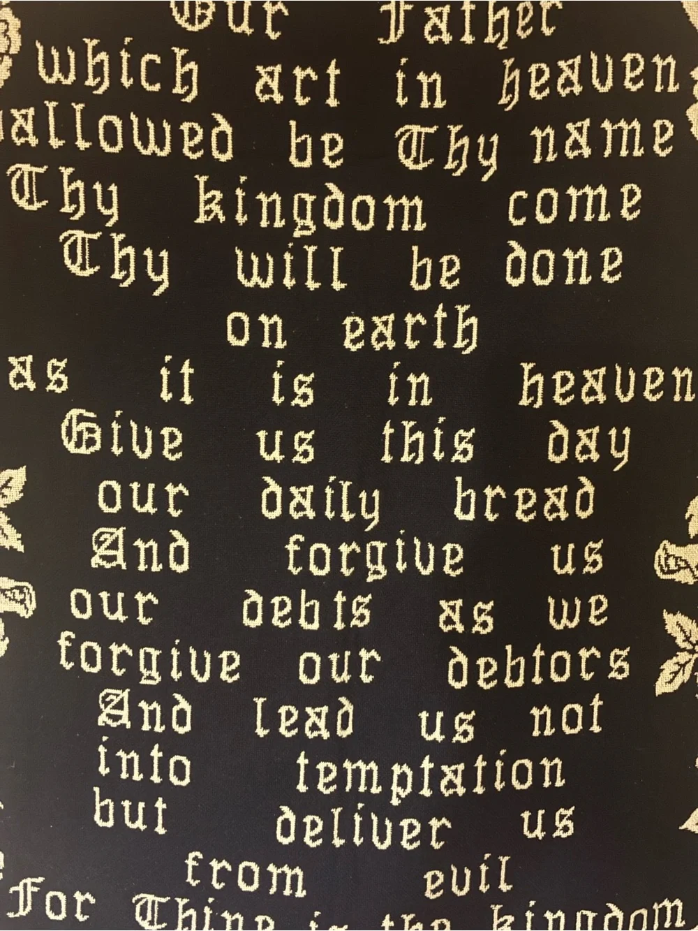 Classic Navy and White Prayer Wall Hanging